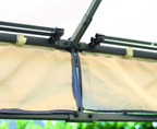 Gazebo in ferro quadrato 3×3, telo 210gr, kit tende e zanzariere, GAZ371 – Tomaino