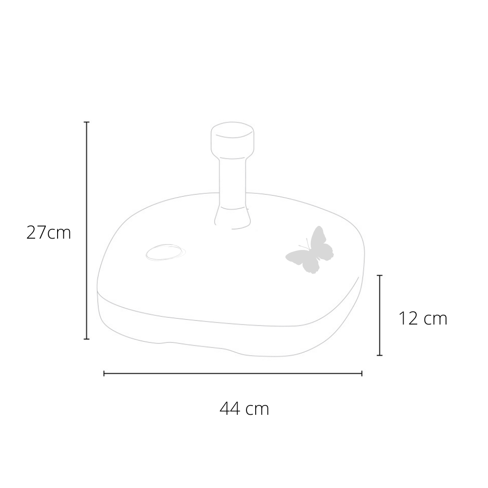 Base per ombrellone supporto in plastica 44x44x12h cm