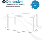 Tavolo da giardino in plastica Houston
