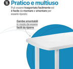 Tavolo da giardino in plastica 6 posti con foro ombrellone – Cayman Bica