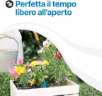 Tavolo da giardino in plastica 6 posti con foro ombrellone – Cayman Bica