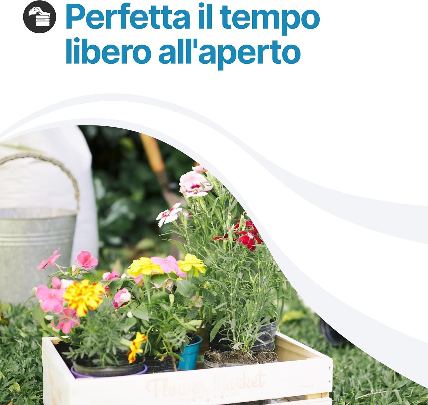 Tavolo da giardino in plastica 6 posti con foro ombrellone – Cayman Bica