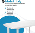 Tavolo da giardino in plastica 6 posti con foro ombrellone – Cayman Bica