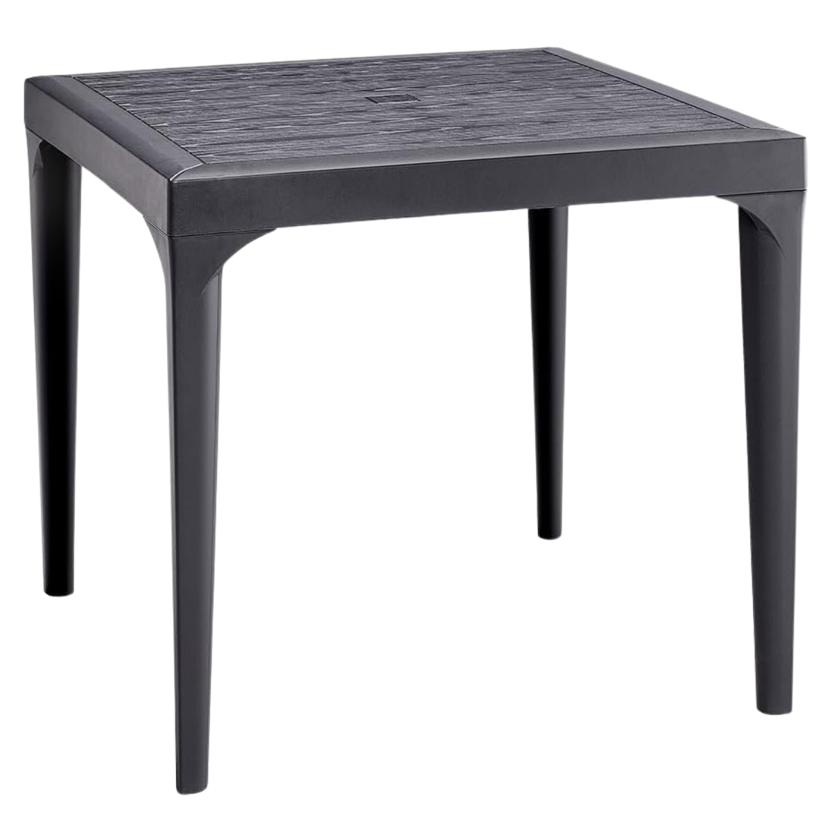 Tavolo da giardino in plastica quadrato Malmo effetto legno