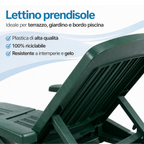 Lettino Prendisole in Plastica da Giardino Cancun