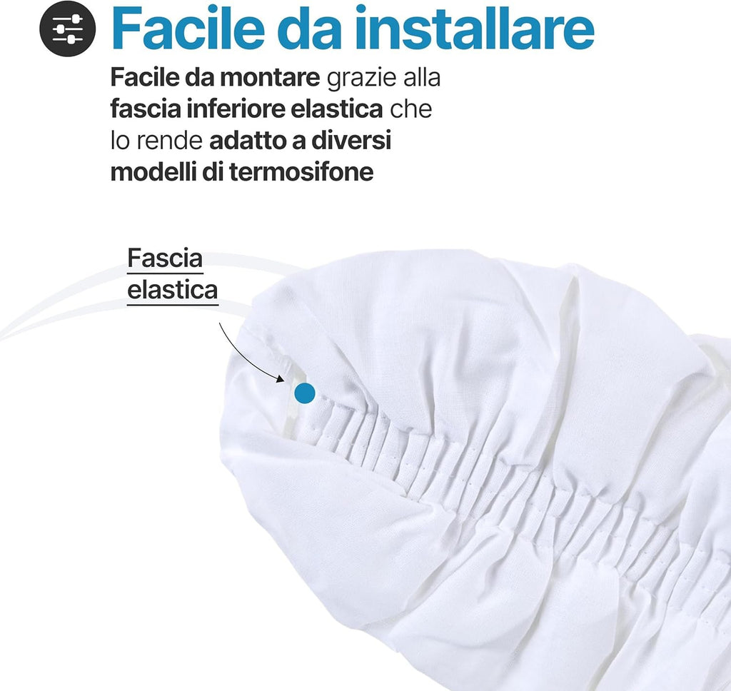 Copricalorifero in tessuto elasticizzato termosifone da 30 a 100cm