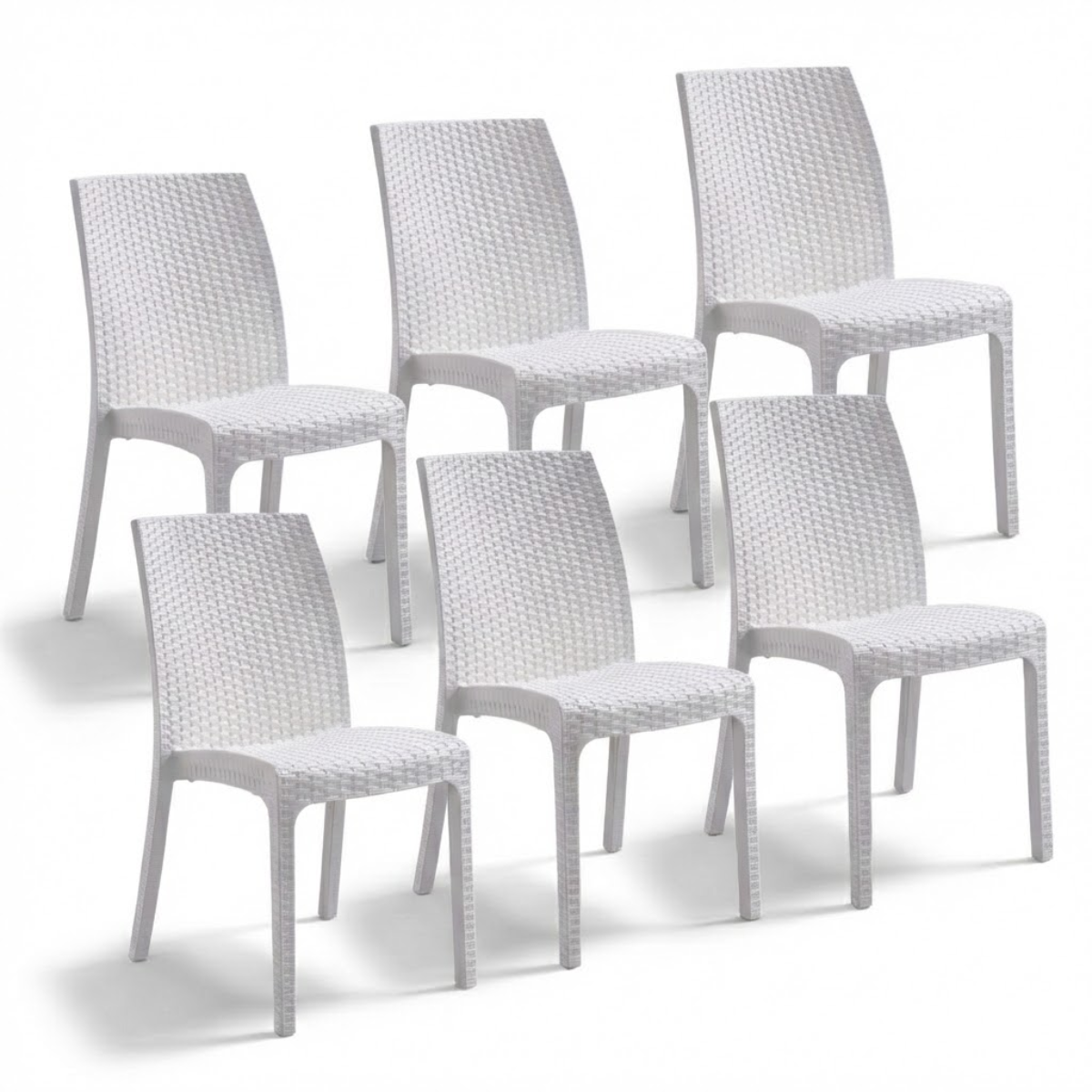 Sedia da giardino in plastica Virginia effetto rattan