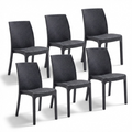 Sedia da giardino in plastica Virginia effetto rattan