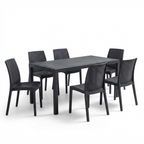 Sedia da giardino in plastica Virginia effetto rattan