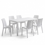 Sedia da giardino in plastica Virginia effetto rattan