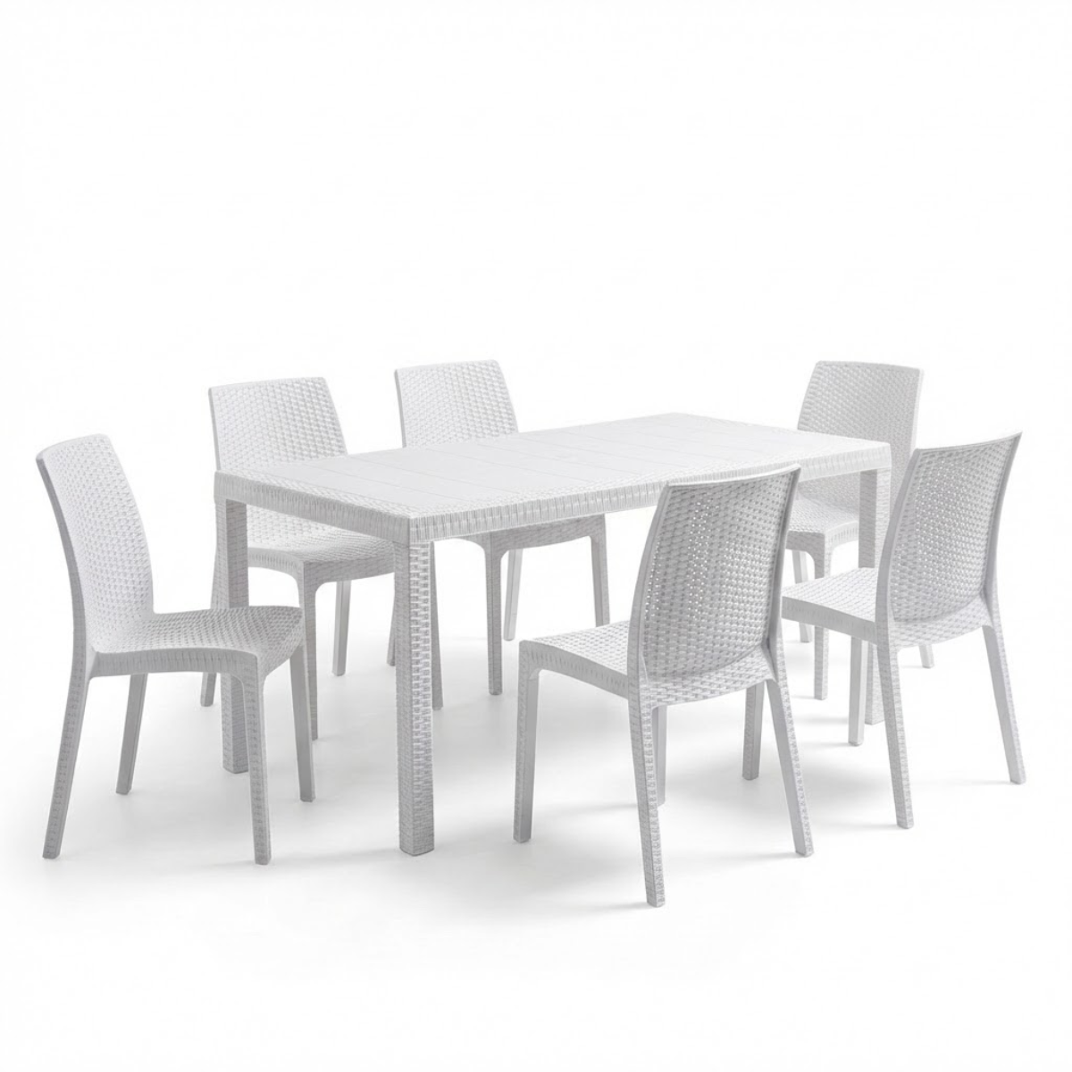 Sedia da giardino in plastica Virginia effetto rattan