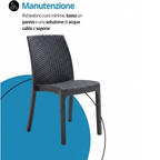 Sedia da giardino in plastica Virginia effetto rattan