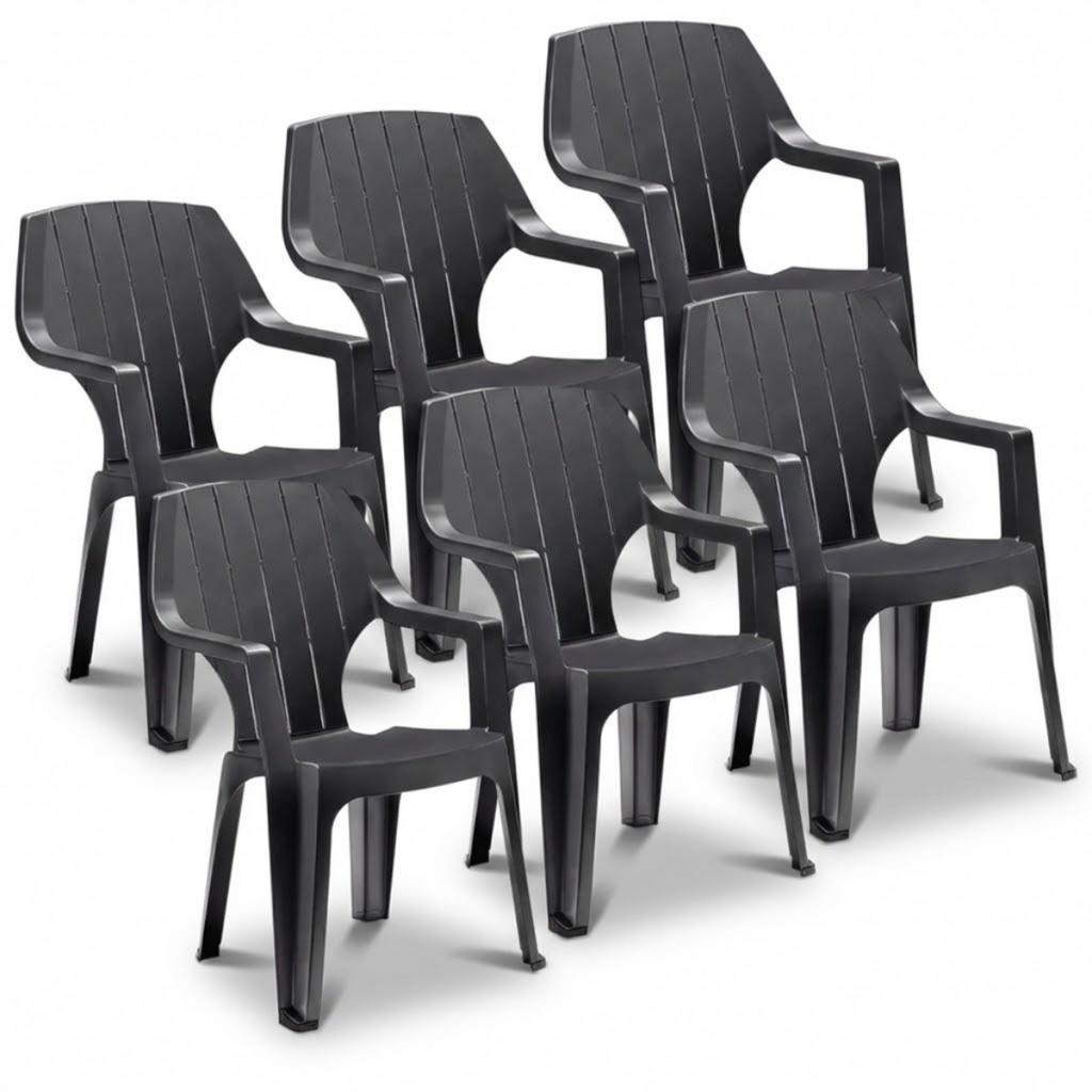 Sedia da Giardino in Plastica Impilabile Alta