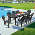 Sedia da Giardino in Plastica Impilabile Alta