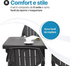 Sedia da Giardino in Plastica Impilabile Alta