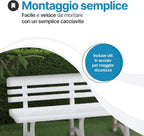 Panchina da Giardino Olimpia 3 Posti in Plastica 145 cm