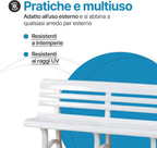 Panchina da Giardino Olimpia 3 Posti in Plastica 145 cm