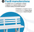 Panchina da Giardino Olimpia 3 Posti in Plastica 145 cm