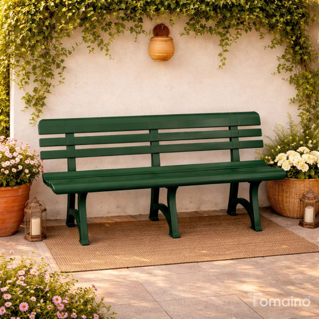 Panchina da Giardino Olimpia 3 Posti in Plastica 145 cm