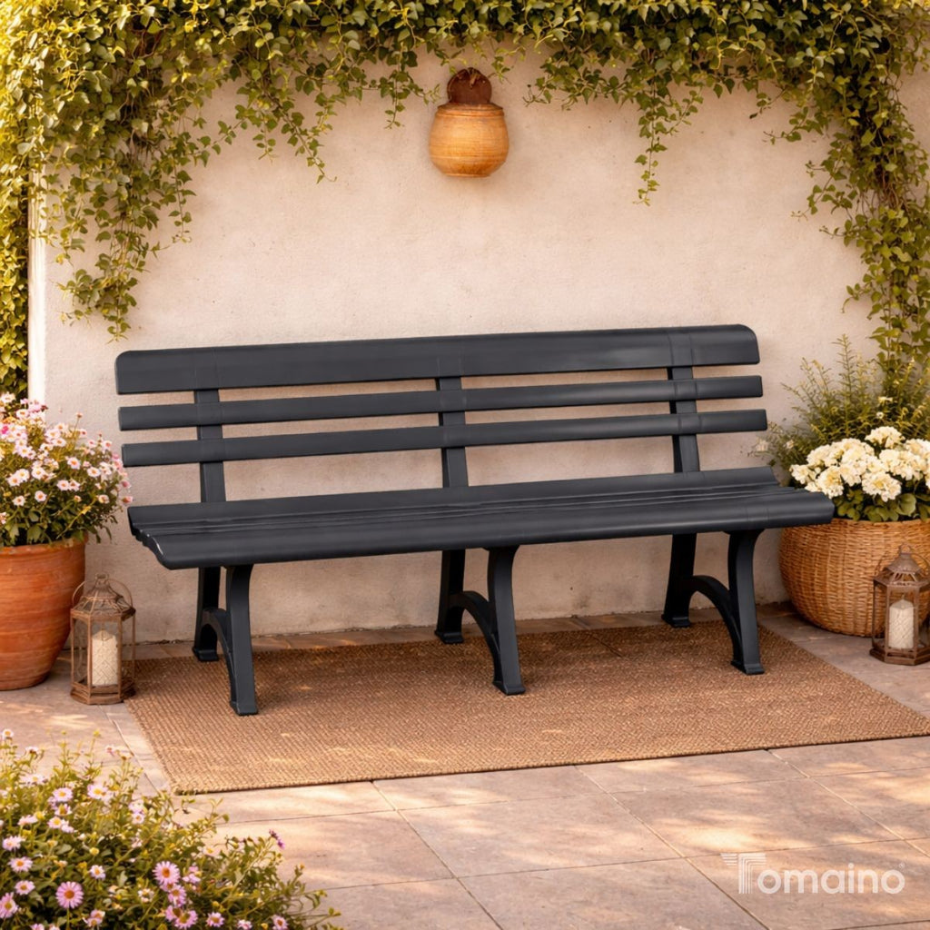 Panchina da Giardino Olimpia 3 Posti in Plastica 145 cm