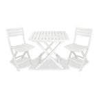 Tavolo e sedie da giardino in plastica pieghevole 1 tevere + 2 Birky – Tomaino
