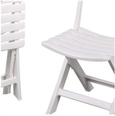 Tavolo e sedie da giardino in plastica pieghevole 1 tevere + 2 Birky – Tomaino