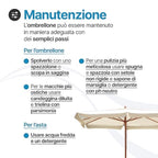 Ombrellone da giardino 3×2 Premium 4001 - Palo centrale in legno telo 230gr