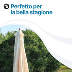 Ombrellone da giardino 3×2 Premium 4001 - Palo centrale in legno telo 230gr