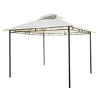 Gazebo da giardino 3×3, in ferro telo ecrù 180gr, GAZ365