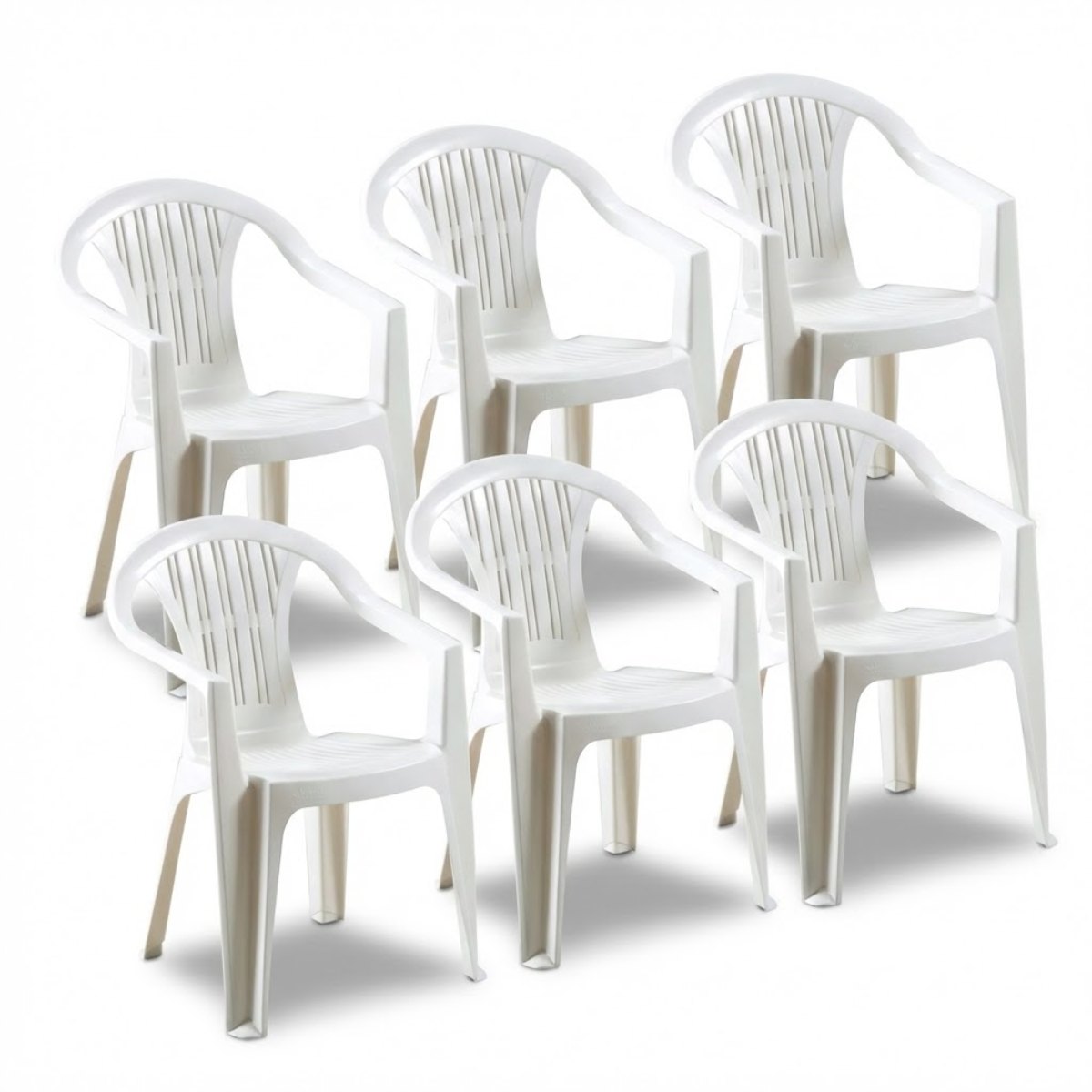 Sedia da giardino in plastica Ratak 6 pezzi