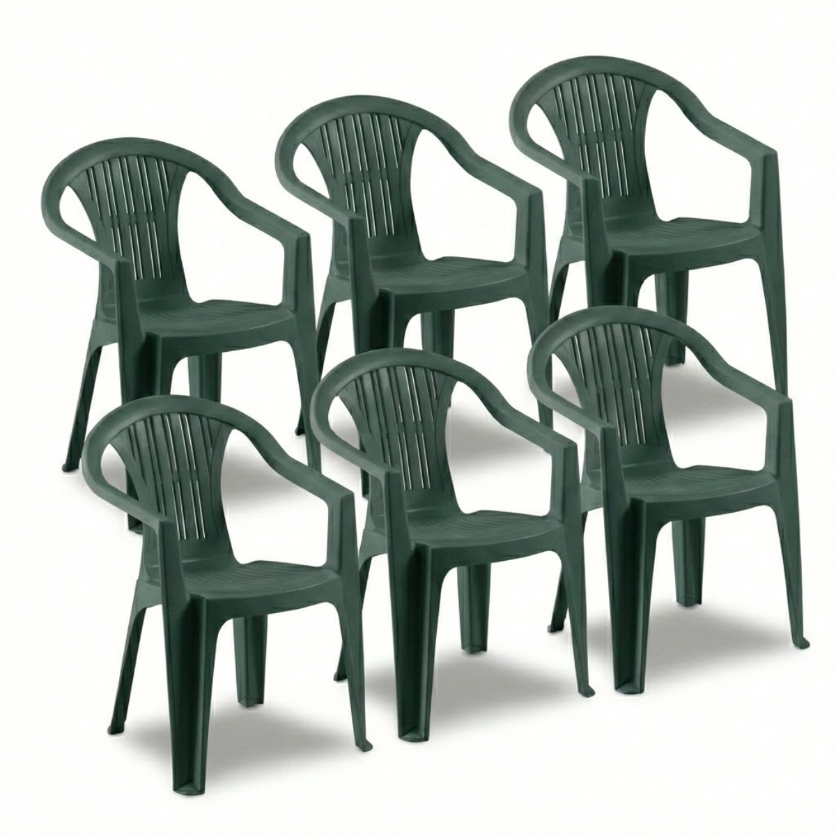 Sedia da giardino in plastica Ratak 6 pezzi