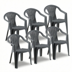Sedia da giardino in plastica Ratak 6 pezzi