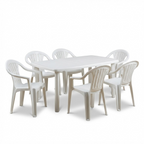 Sedia da giardino in plastica Ratak 6 pezzi