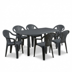 Sedia da giardino in plastica Ratak 6 pezzi