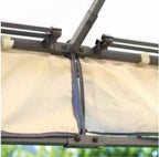Gazebo da giardino rettangolare in ferro 3×4, telo 210gr, kit tende e zanzariere, GAZ372 – Tomaino