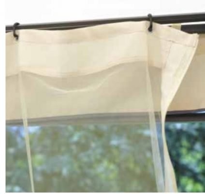 Gazebo da giardino rettangolare in ferro 3×4, telo 210gr, kit tende e zanzariere, GAZ372 – Tomaino