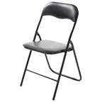 Sedia pieghevole in ferro imbottita salvaspazio seduta ecopelle 78 x 44 x38cm – TOMAINO