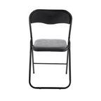 Sedia pieghevole in ferro imbottita salvaspazio seduta ecopelle 78 x 44 x38cm – TOMAINO