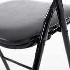 Sedia pieghevole in ferro imbottita salvaspazio seduta ecopelle 78 x 44 x38cm – TOMAINO