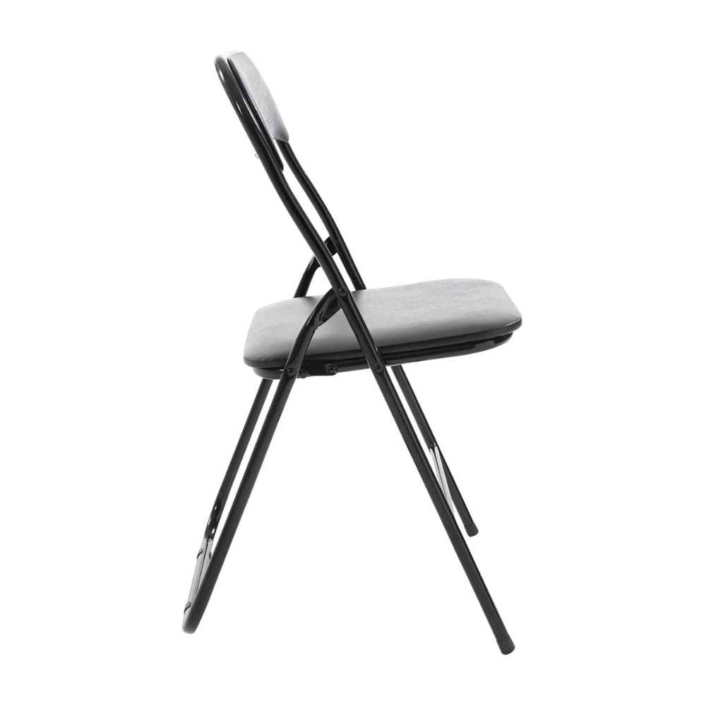 Sedia pieghevole in ferro imbottita salvaspazio seduta ecopelle 78 x 44 x38cm – TOMAINO
