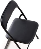 Sedia pieghevole in ferro imbottita salvaspazio seduta ecopelle 78 x 44 x38cm – TOMAINO