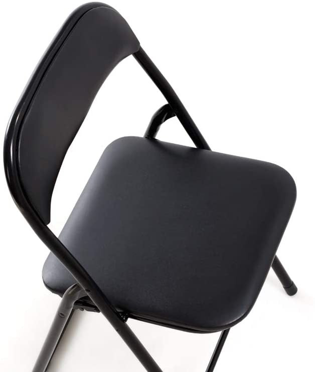 Sedia pieghevole in ferro imbottita salvaspazio seduta ecopelle 78 x 44 x38cm – TOMAINO