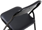Sedia pieghevole in ferro imbottita salvaspazio seduta ecopelle 78 x 44 x38cm – TOMAINO