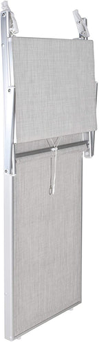 Lettino prendi sole da giardino in alluminio e textilene 186x61x38cm con tettuttuccio pieghevole -mare – piscina – campeggio – T