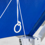 Lettino prendi sole da giardino in alluminio e textilene 186x61x38cm con tettuttuccio pieghevole -mare – piscina – campeggio – T
