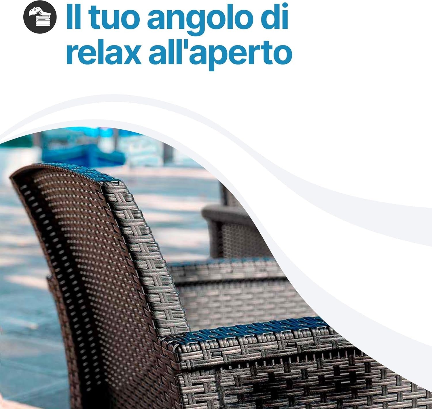 Salotto Da Giardino In Plastica effetto Rattan Venezia