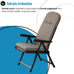 Poltrona Saponetta con Carrello Estraibile – Sdraio per Interno ed Esterno