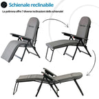 Sdraio Barbara reclinabile 180° cuscino imbottito – Metal Far
