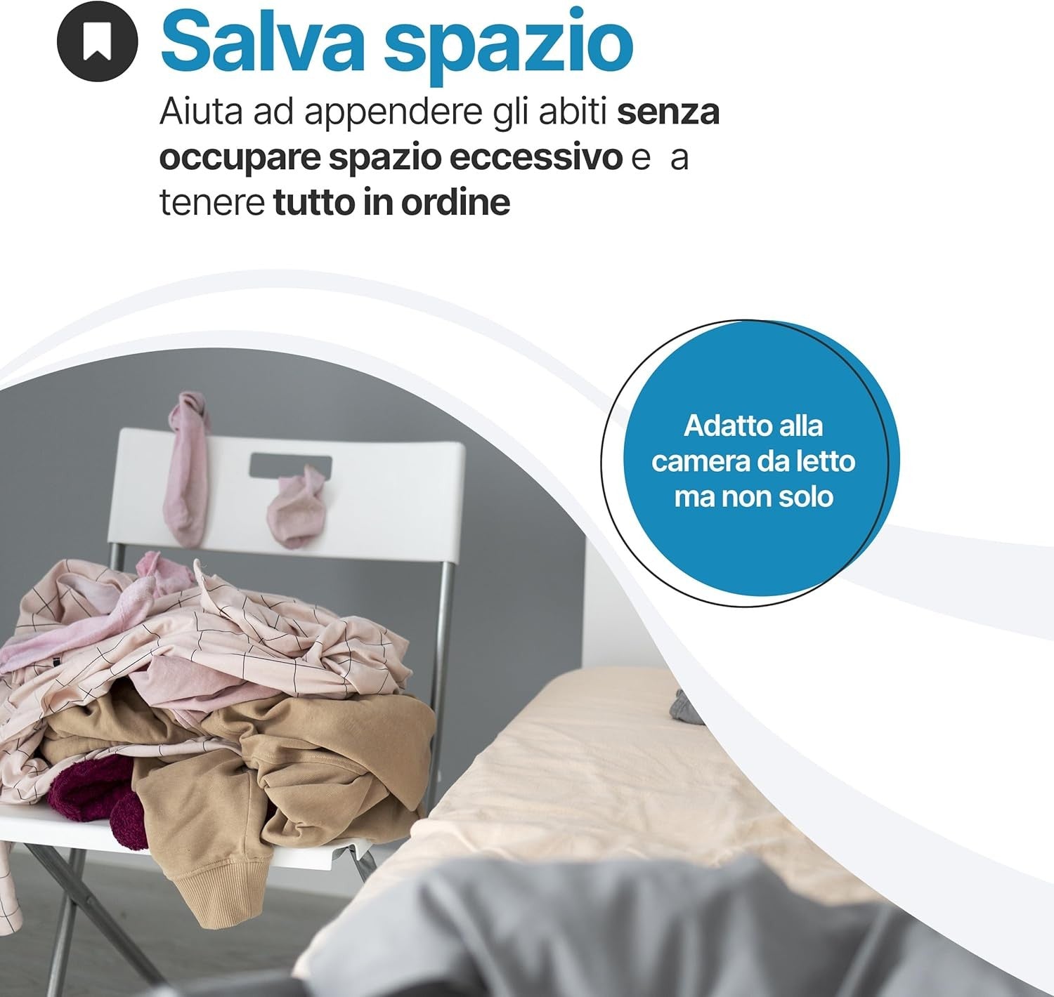 Indossatore porta abiti in legno Ambrogio
