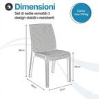 Tavolo e sedie da giardino in plastica – Set Cuba